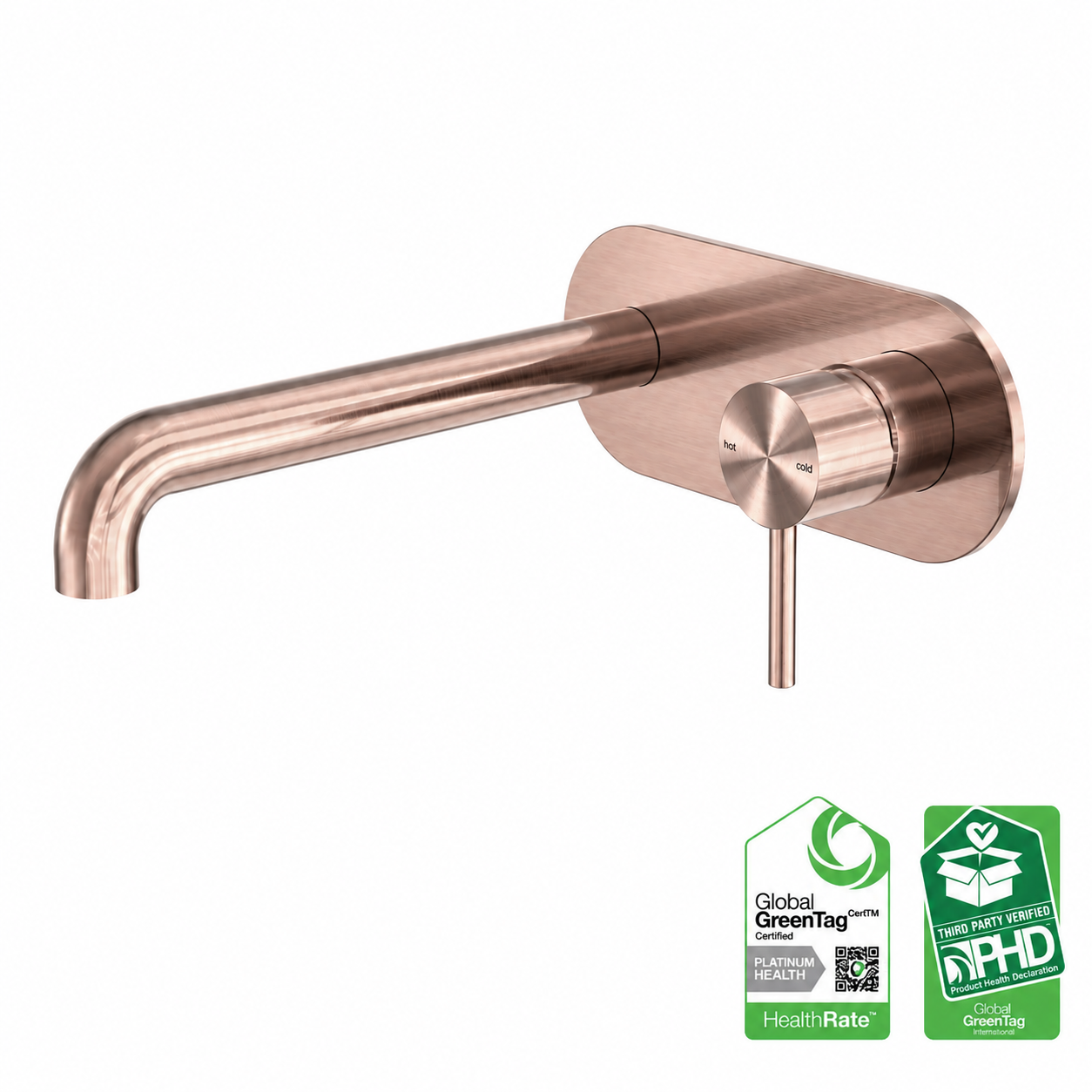 Owen &amp; Finch Built-in Wall Mixer with Backplate - 316L Stainless Steel - Brushed Satin Bronze (PVD) - Indoor &amp; Outdoor (OF162210aBZ)