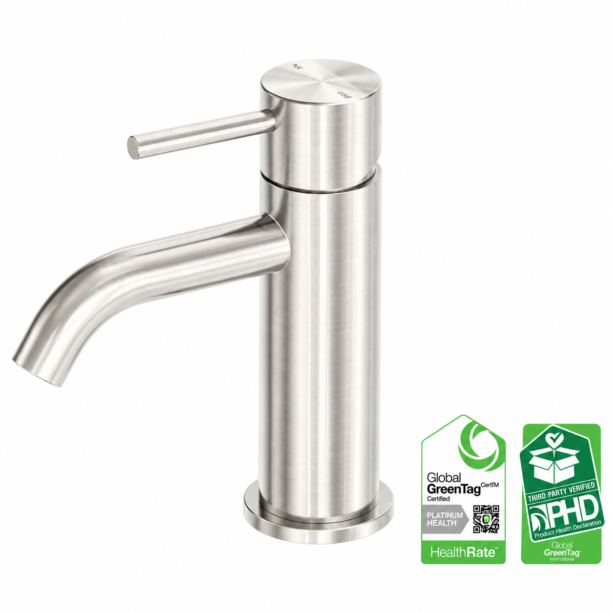 Owen &amp; Finch Low Basin Faucet - 316L Stainless Steel - Brushed Nickel - Indoor &amp; Outdoor Use (OF162201BN)
