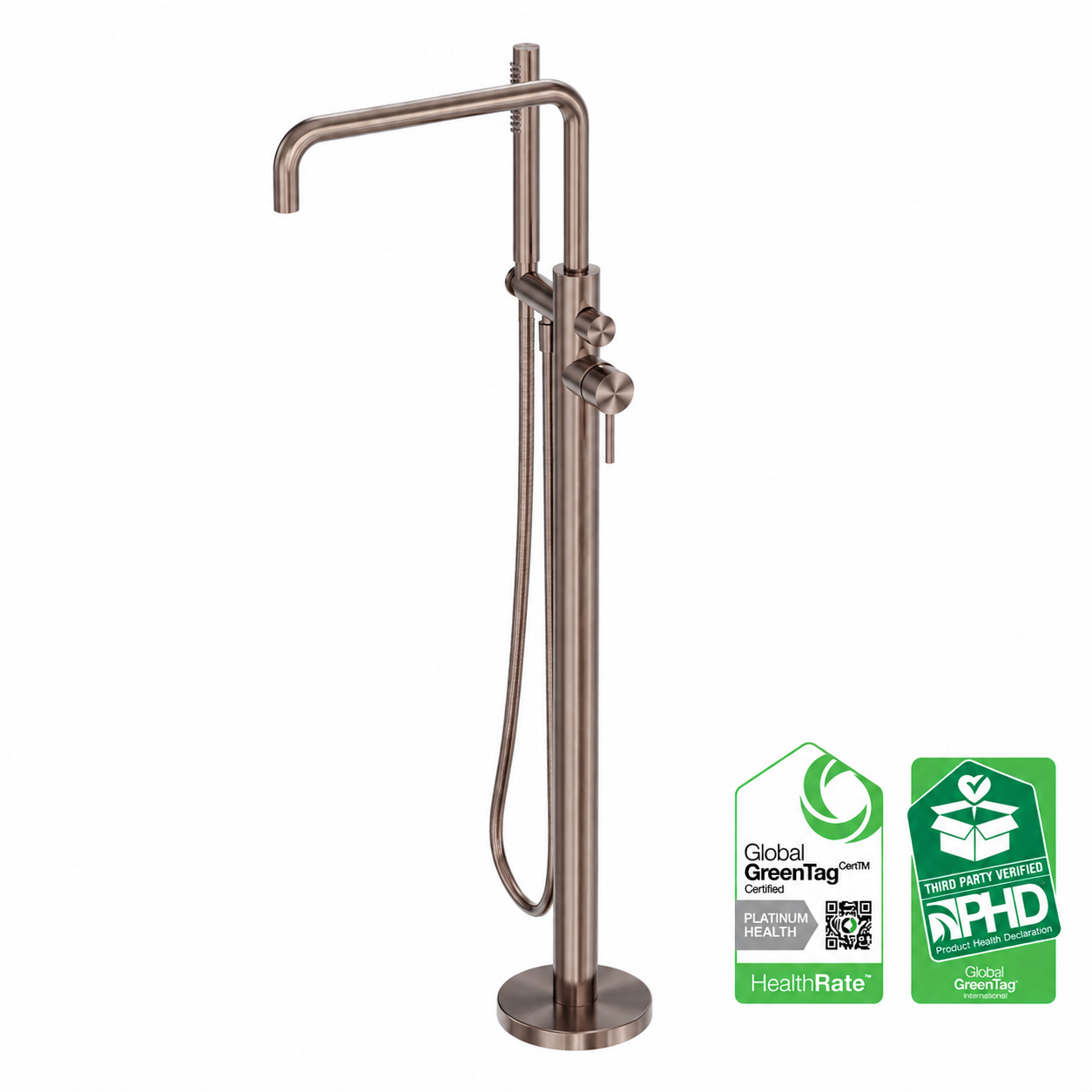 Owen &amp; Finch Luxury Freestanding Faucet – 316L Stainless Steel Brushed Satin Bronze (PVD) – Bath and Basin Faucet – (OF162203a02BZ)