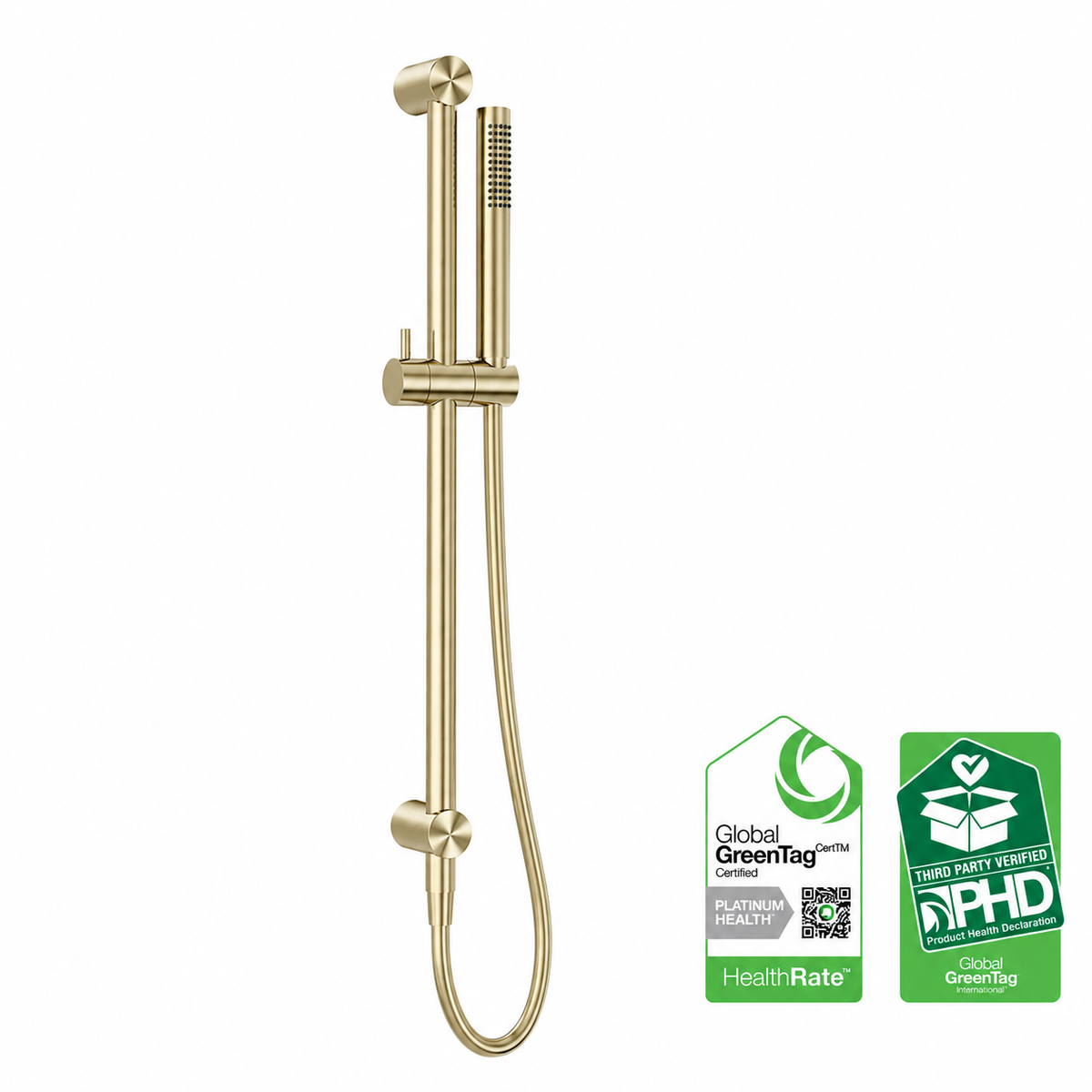 Owen &amp; Finch 316L Stainless Steel Hand Shower with Sliding Rod Brushed Champagne Gold PVD (OF162205b02BG)