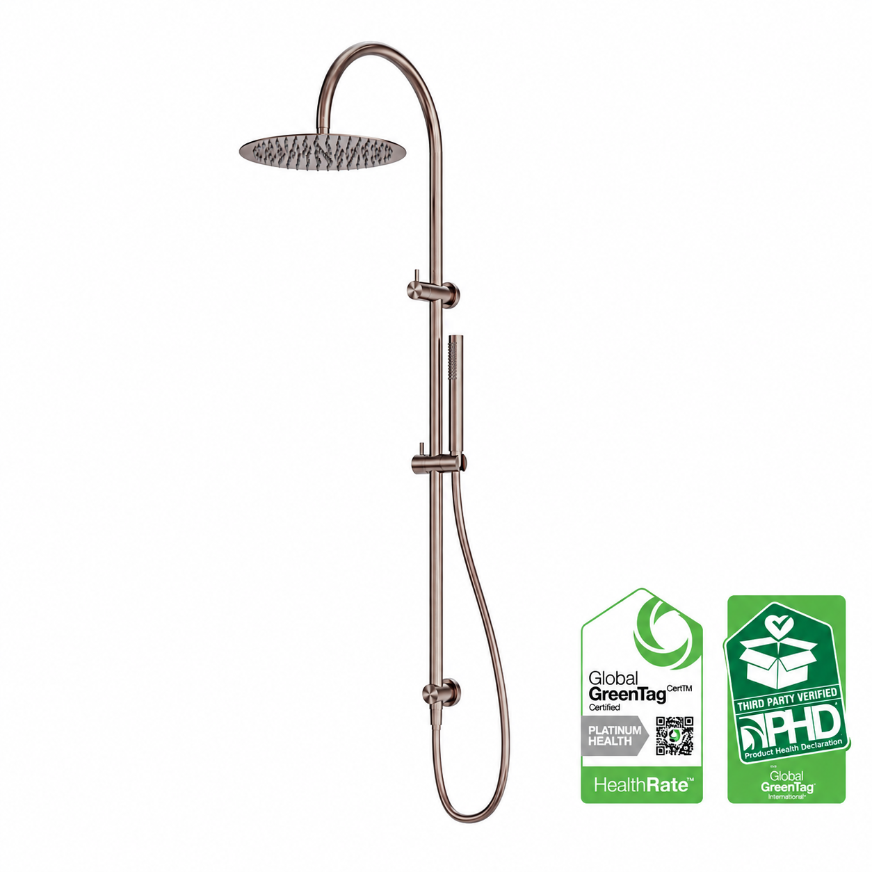 Owen &amp; Finch 316L Stainless Steel Shower Set Brushed Satin Bronze with PVD Mixer Tap (OF162205c02BZ)