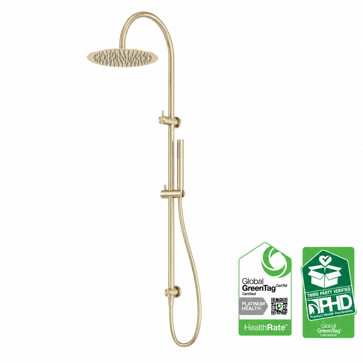 Owen &amp; Finch 316L Stainless Steel Shower Set Brushed Champagne Gold With PVD Mixer Tap (OF162205c02BG)