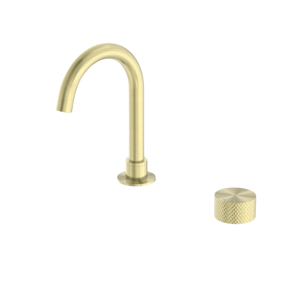 Owen &amp; Finch 2-Hole Progressive Basin Mixer Low Model Brushed Champagne Gold PVD (OF252001BG)