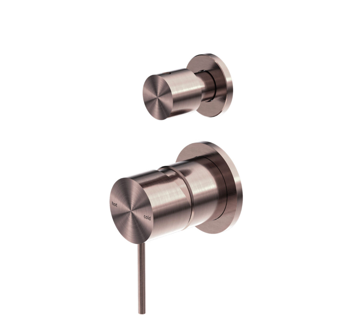 Owen &amp; Finch 2-Hole Built-in Mixer Tap with Vertical Diverter Brushed Satin Bronze PVD (OF221911sBZ)