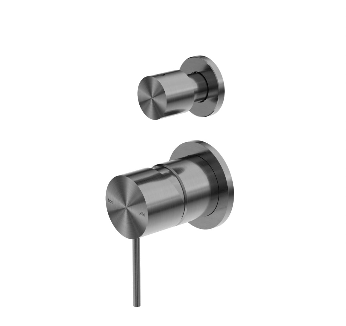 Owen &amp; Finch 2-Hole Built-in Mixer Tap with Vertical Diverter Gun Metal PVD (OF221911sGM)