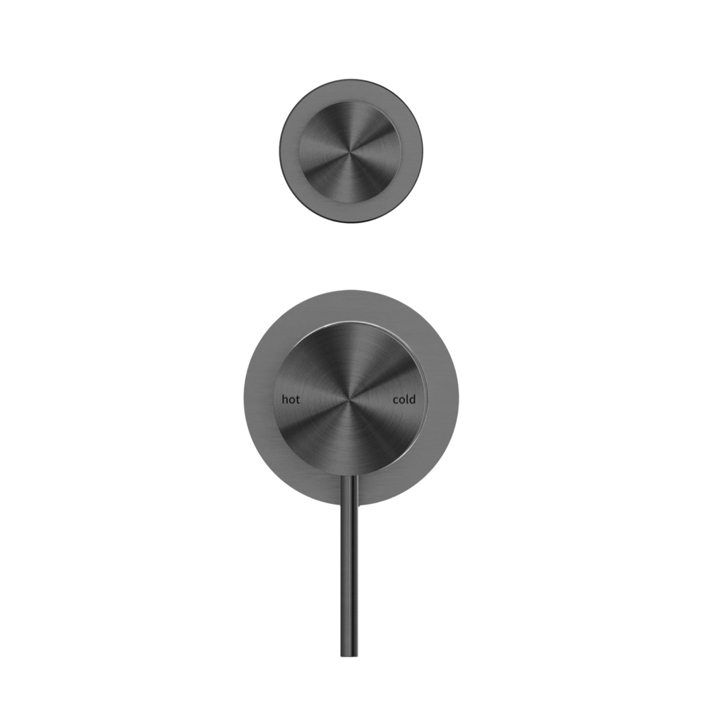 Owen & Finch Messing Inbouw Douchemengkraan met Omstel – Geborsteld Gun Metal – PVD (OF221911sGM)