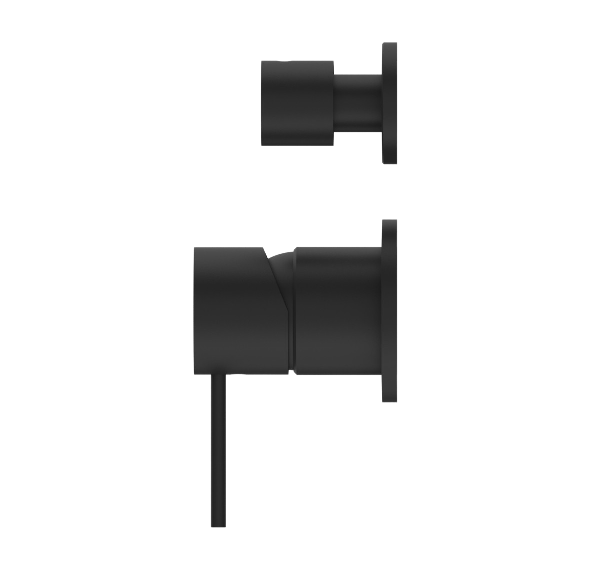 Owen & Finch Mecca 2-Gats Inbouw Mengkraan Met Verticale Omstelling Matte Black (OF221911sMB)