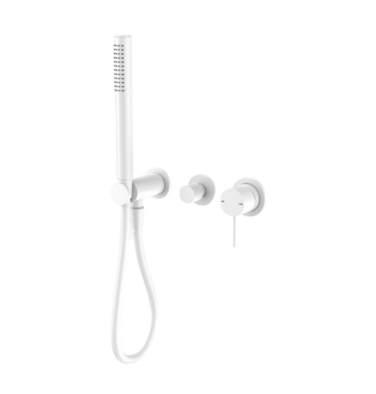 Owen & Finch Mecca 3-Gats Inbouw Douchemengkraan Met Staafhanddouche En Horizontale Omstelling Matte White (OF221912fMW)