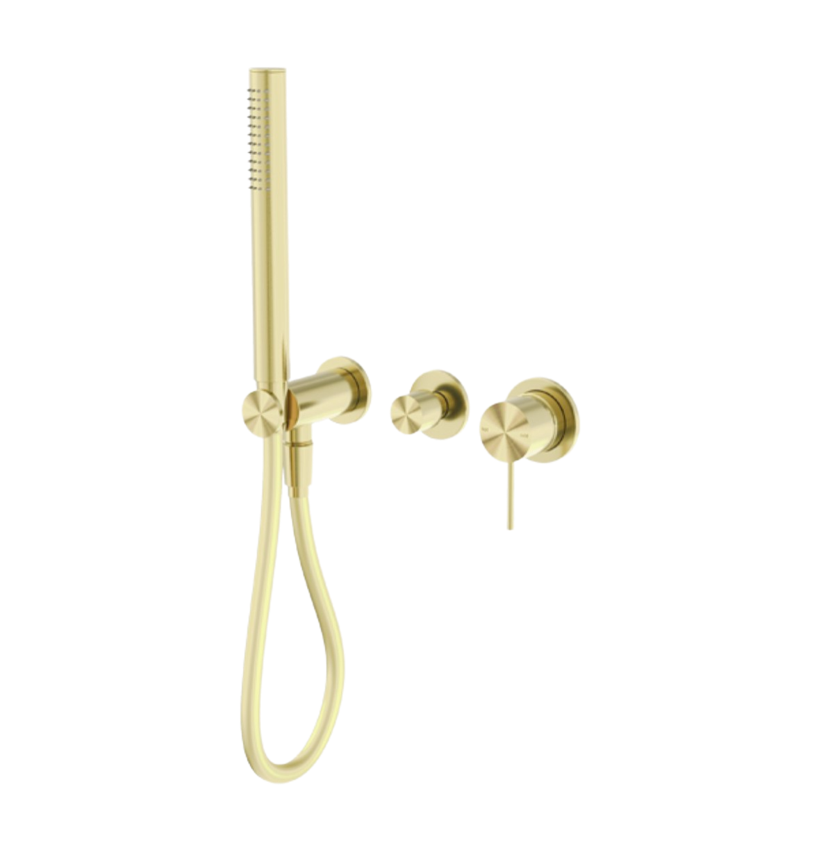 Owen &amp; Finch Brass Bar Hand Shower with Diverter – Brushed Champagne Gold (PVD) – Can be combined with a rain shower or (freestanding) bath filler (OF221912fBG)