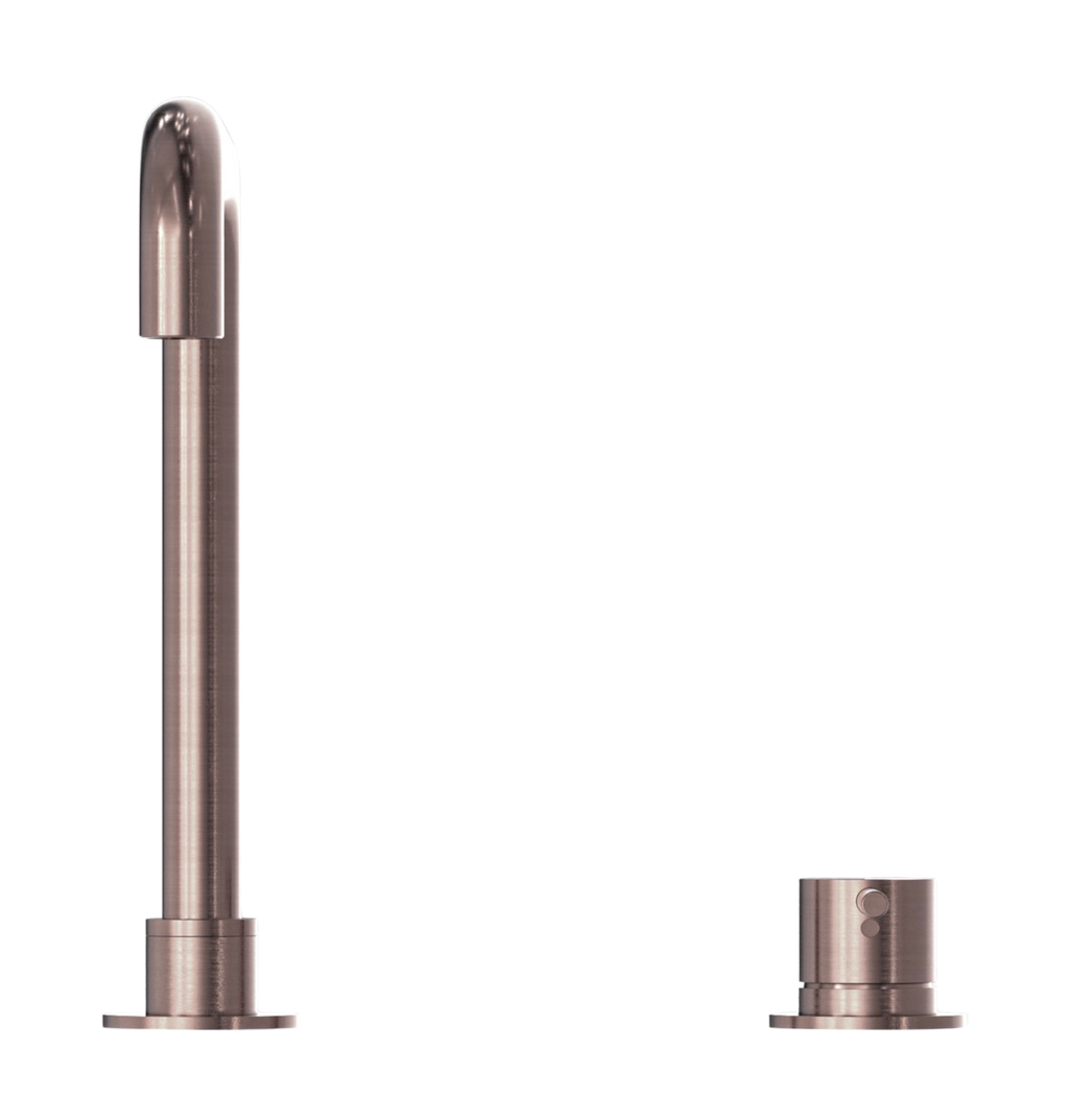 Owen &amp; Finch 2-Hole Built-in Basin Mixer Tap, Swivel, Brushed Satin Bronze PVD (OF221901cBZ)