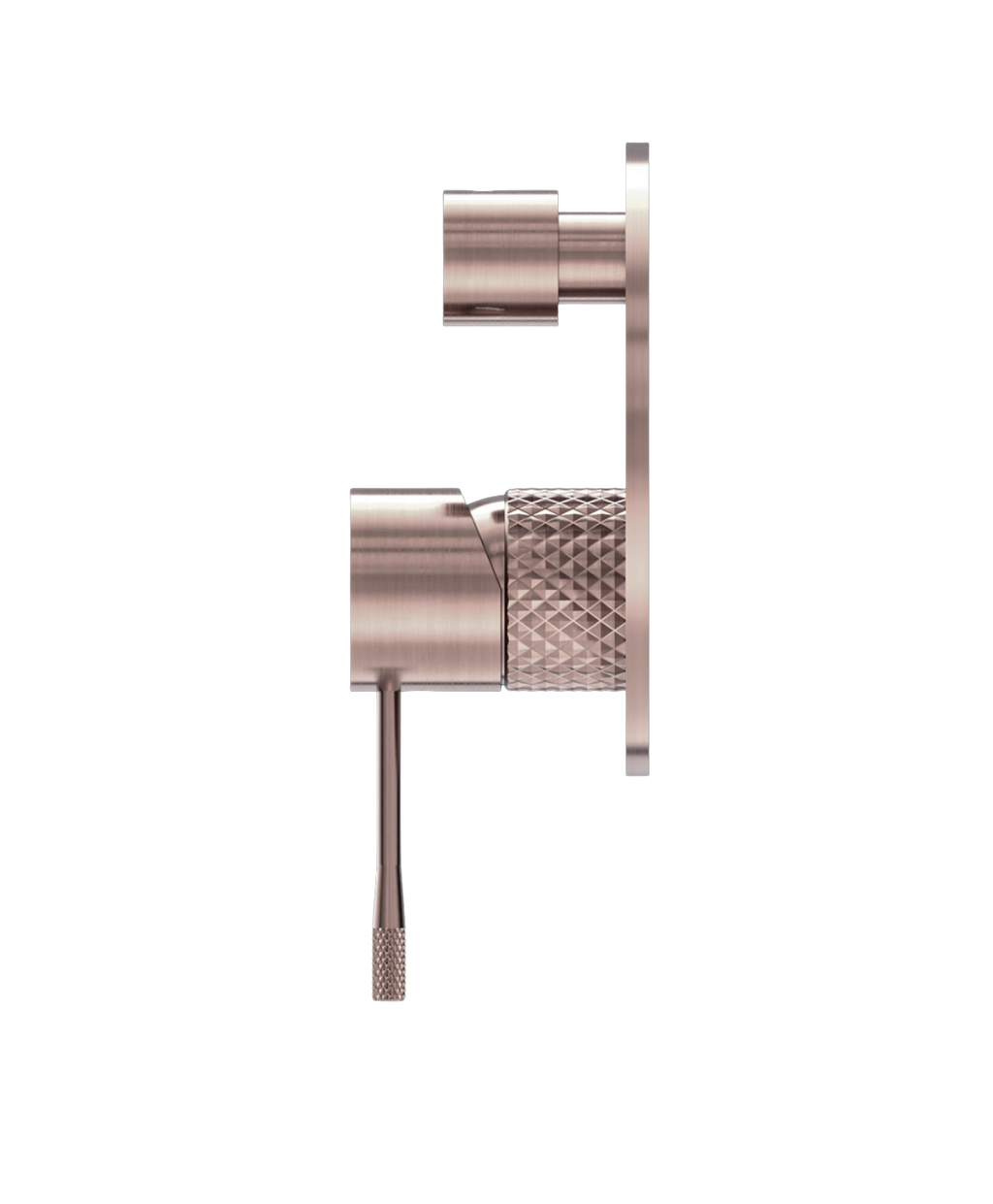 Owen &amp; Finch Brass Mixer Tap with Diverter &amp; Backplate – Brushed Satin Bronze PVD | Luxurious diamond knurling &amp; durable (OF251909aBZ)
