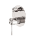 Inbouw Douchemengkraan Messing Met Omstel Geborsteld Nikkel Met Diamantkarteling | Owen & Finch (OF251909aBN)