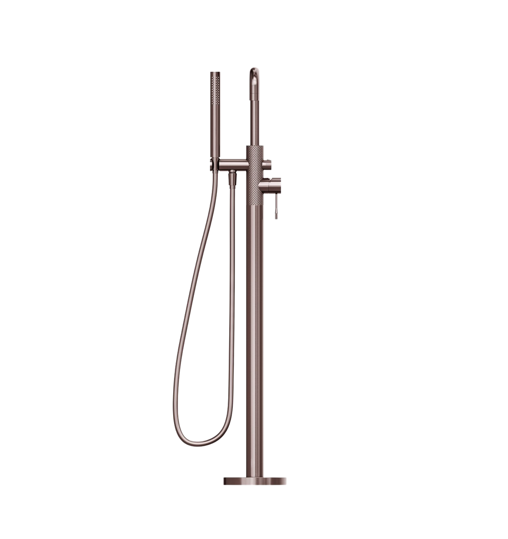 Owen & Finch Luxe Vrijstaande Bad- en Wastafelkraan met Diamantkarteling – Geborsteld Satijn Brons (PVD) - Loodvrij Messing (OF251903aBZ)