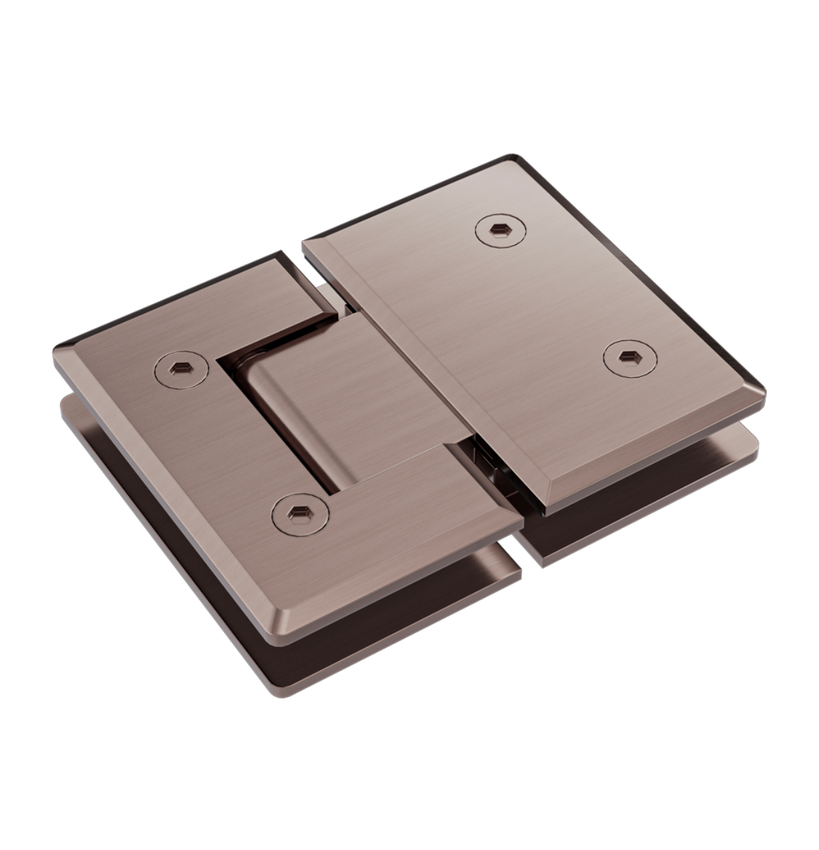 Glasscharnier Messing Geborsteld Satijn Brons PVD 180° Douchedeur | Owen & Finch (OFSH102BZ)