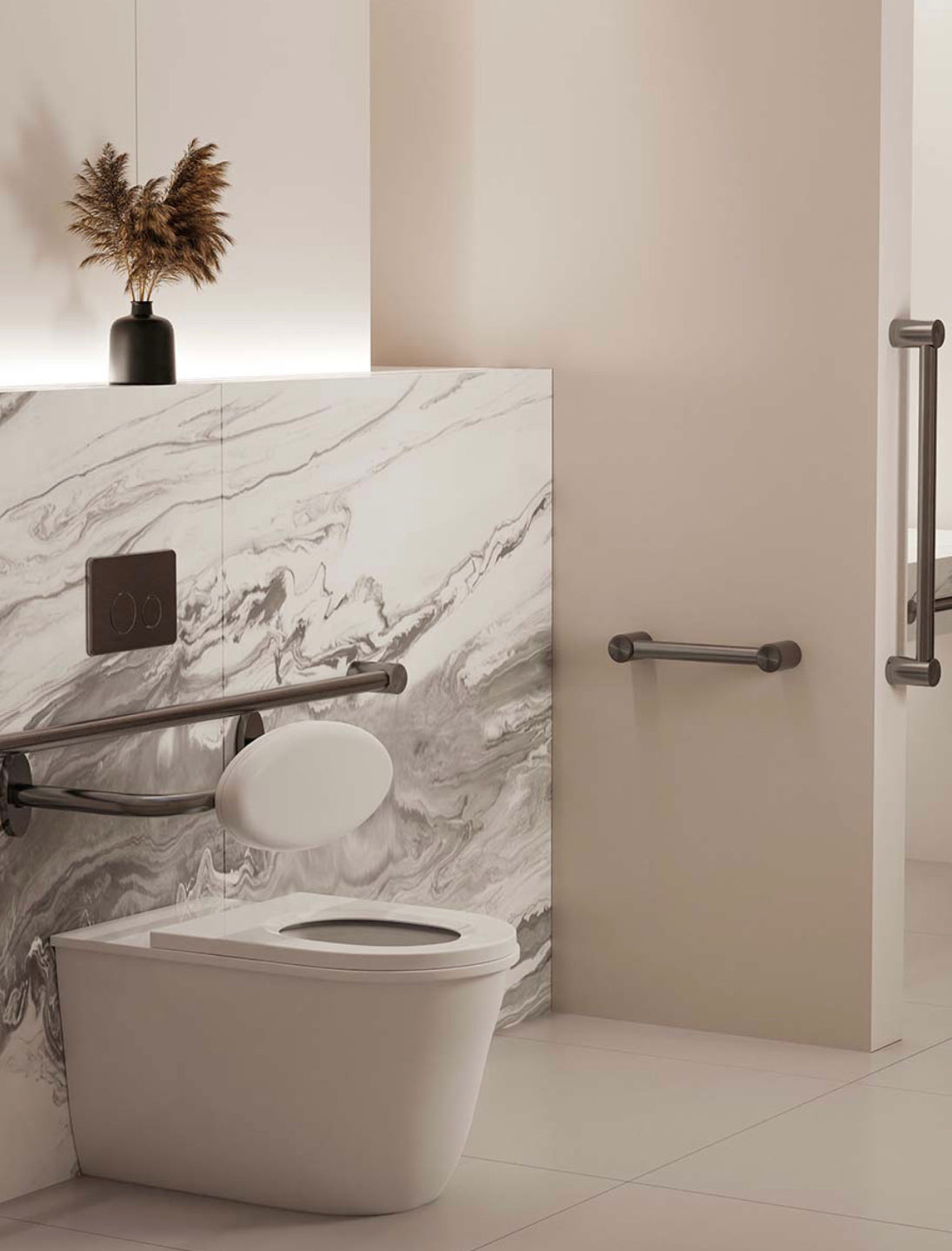 Toilet Rugleuning RVS Chroom | Owen & Finch Care (OFCR0001CH)
