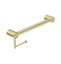 Toiletrolhouder Met Leuning RVS Geborsteld Champagne Goud PVD  | Wandbeugel | Owen & Finch Care