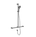 Handdouche Met Glijstang En Leuning Inclusief Mengkraan Geborsteld Gun Metal PVD | Owen & Finch Care (OFCS006GM)