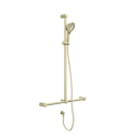 Handdouche Met Glijstang En Leuning Inclusief Mengkraan Geborsteld Champagne Goud PVD | Owen & Finch Care (OFCS006BG)