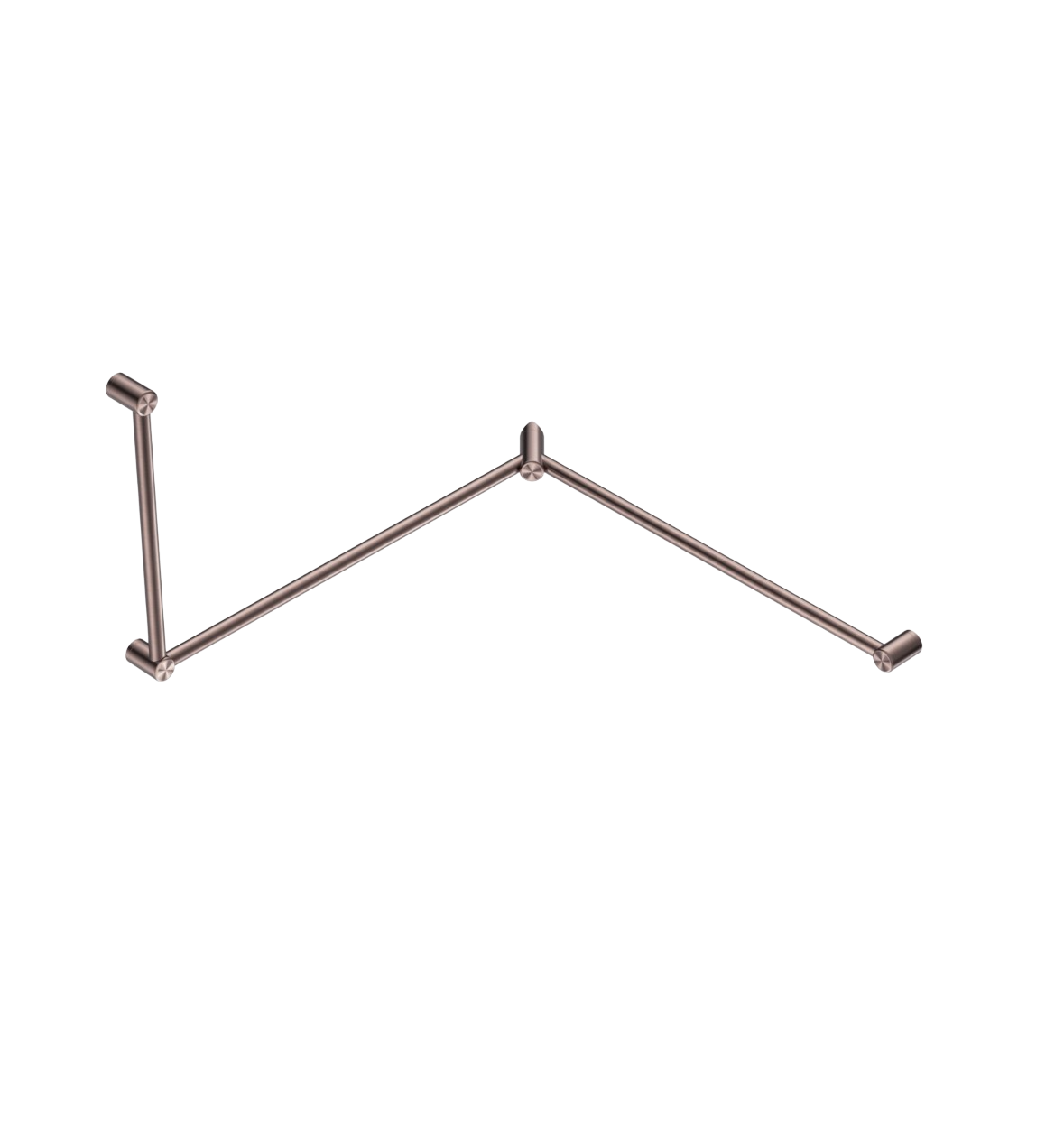 Owen &amp; Finch Stainless Steel Care 32mm Wall Grab Bar 90 Degrees 600X1065X1025MM Continuous Brushed Satin Bronze PVD (OFCR3290cBZ)