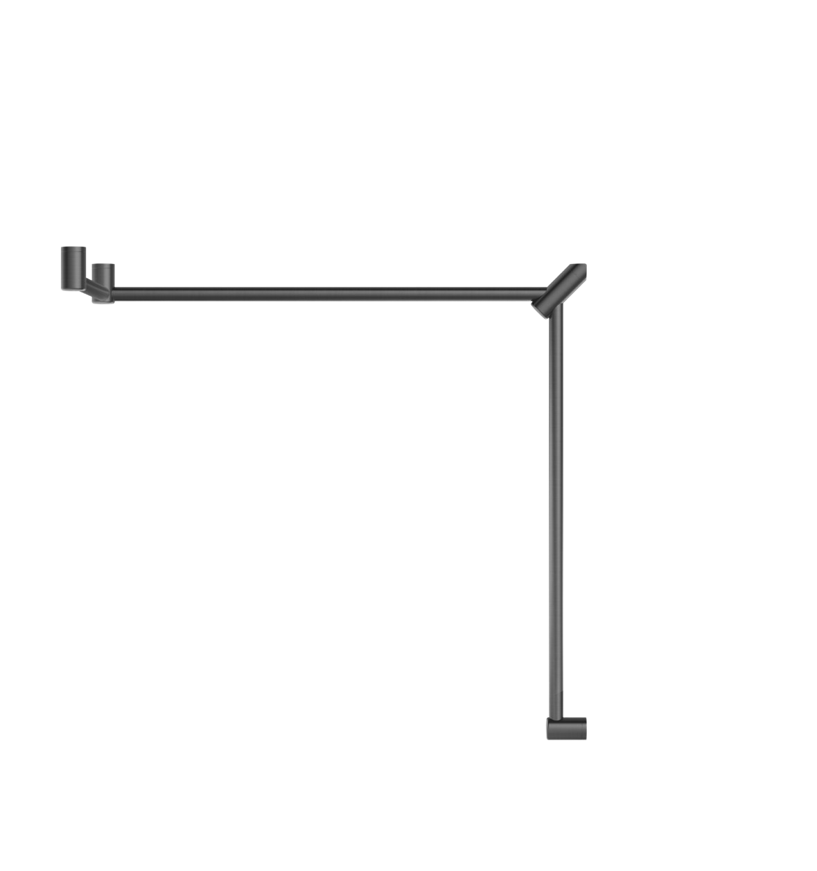 Owen &amp; Finch Stainless Steel Care 32mm Wall Grab Bar 90 Degrees 600X1065X1025MM Continuous Gun Metal PVD (OFCR3290cGM)