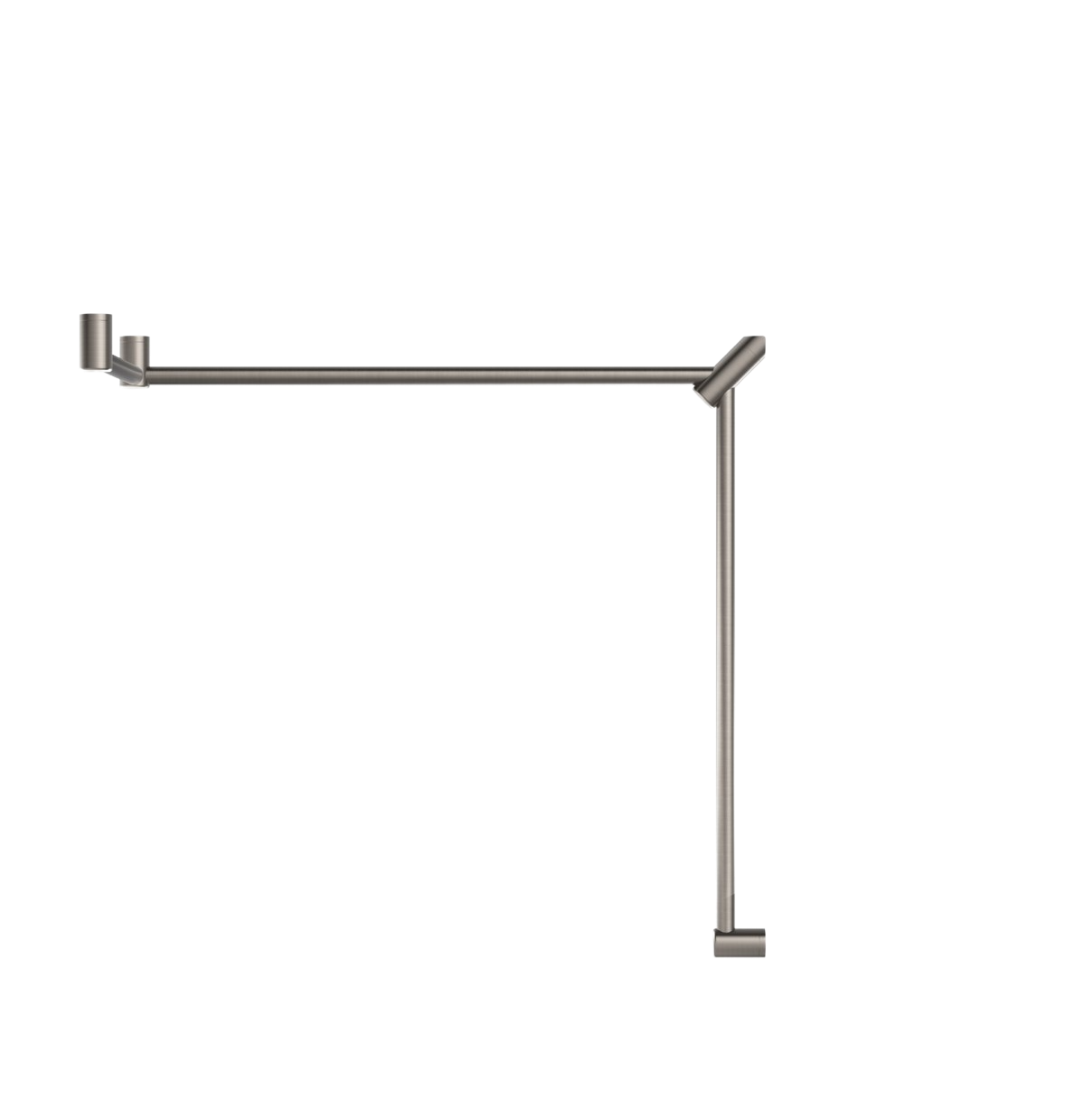 Owen &amp; Finch Stainless Steel Care 32mm Wall Handle 90 Degrees 600X1065X1025MM Continuous Brushed Nickel (OFCR3290cBN)