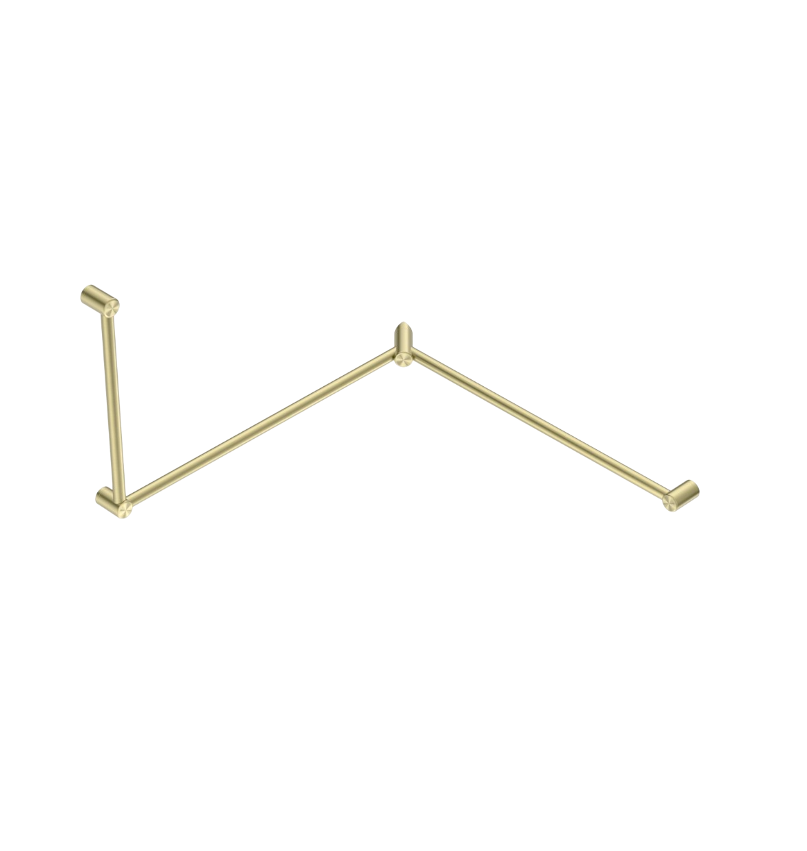Owen &amp; Finch Stainless Steel Care 32mm Wall Grab Bar 90 Degrees 600X1065X1025MM Continuous Brushed Champagne Gold PVD (OFCR3290cBG)
