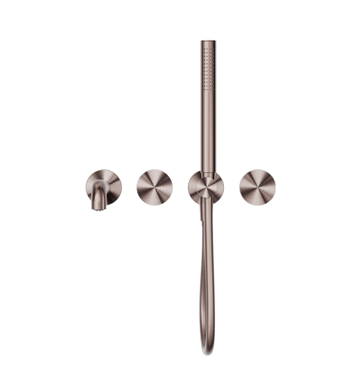 Owen &amp; Finch Brass Bath Tap – Brushed Satin Bronze (PVD) – Progressive Mixer Taps with Diamond Knurling, Bar Hand Shower &amp; 250mm Spout (OF252003b250BZ)
