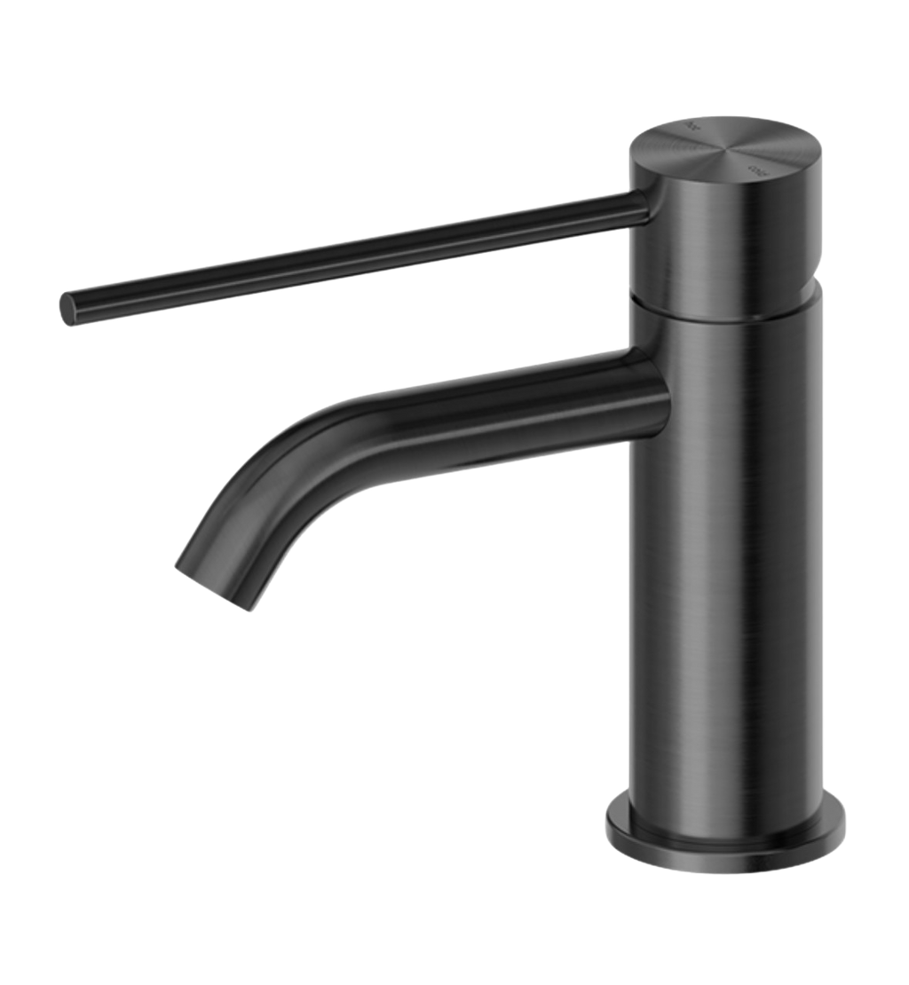 Owen & Finch Care Wastafelmengkraan 1-Gats Laag Model Geborsteld Gun Metal PVD (OF221901dGM)