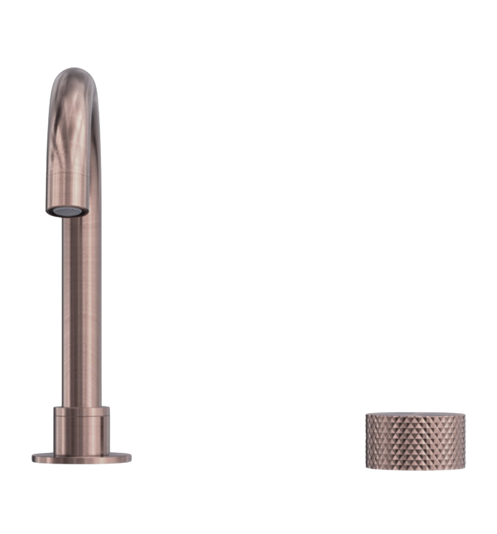 Owen &amp; Finch 2-Hole Progressive Basin Mixer Low Model Brushed Satin Bronze PVD (OF252001BZ)