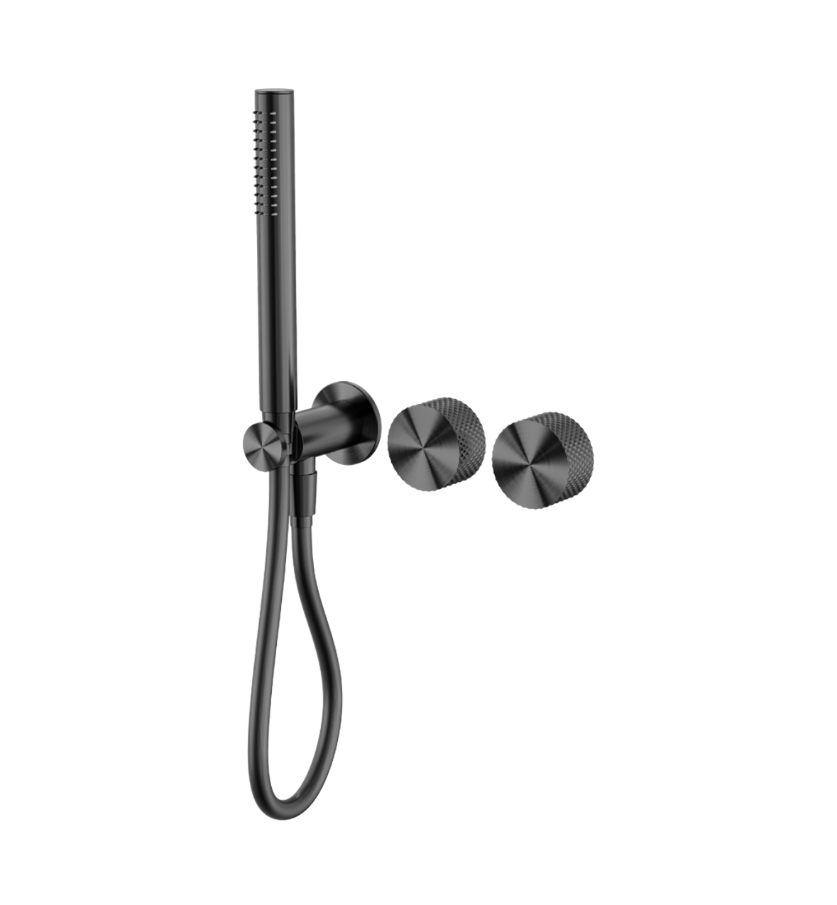 Owen &amp; Finch 3-Hole Progressive Shower Mixer with Bar Hand Shower Brushed Graphite PVD (OF252003dGR)