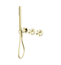 Handdouche Messing Geborsteld Champagne Goud PVD Met Diamantkarteling | Owen & Finch (OF252003dBG)