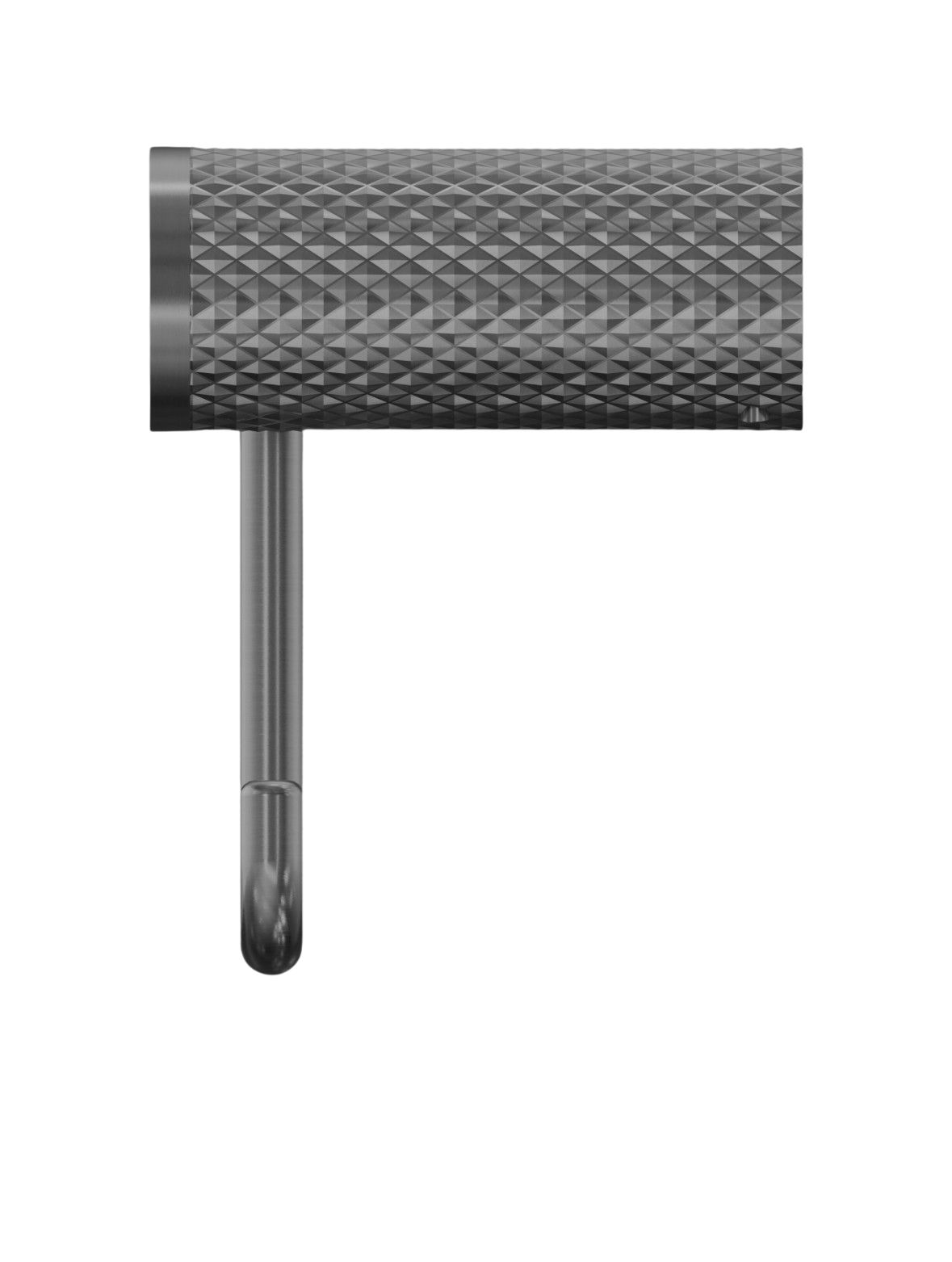 Owen &amp; Finch Brass Toilet Roll Holder – Brushed Graphite (PVD) – Luxury Wall Mount with Diamond Serration (OF2586GR)