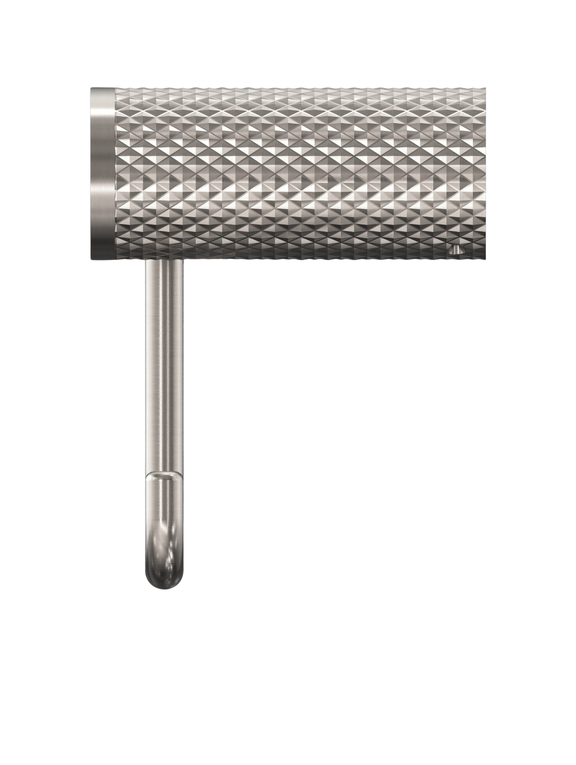 Owen &amp; Finch Brass Toilet Roll Holder – Brushed Nickel – Luxury Wall Mount with Diamond Knurling (OF2586BN)