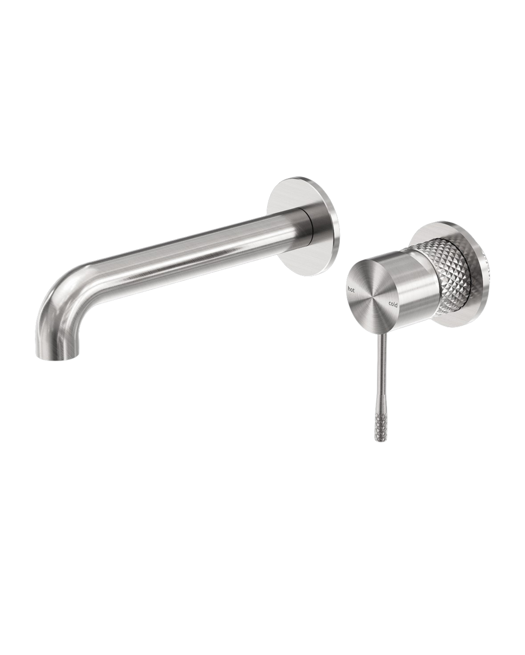 Owen &amp; Finch Brass 2-Hole Wall-Mounted Mixer with Diamond Knurling – Brushed Nickel (OF251907bBN)