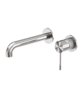 Owen &amp; Finch Brass 2-Hole Wall-Mounted Mixer with Diamond Knurling – Brushed Nickel (OF251907bBN)