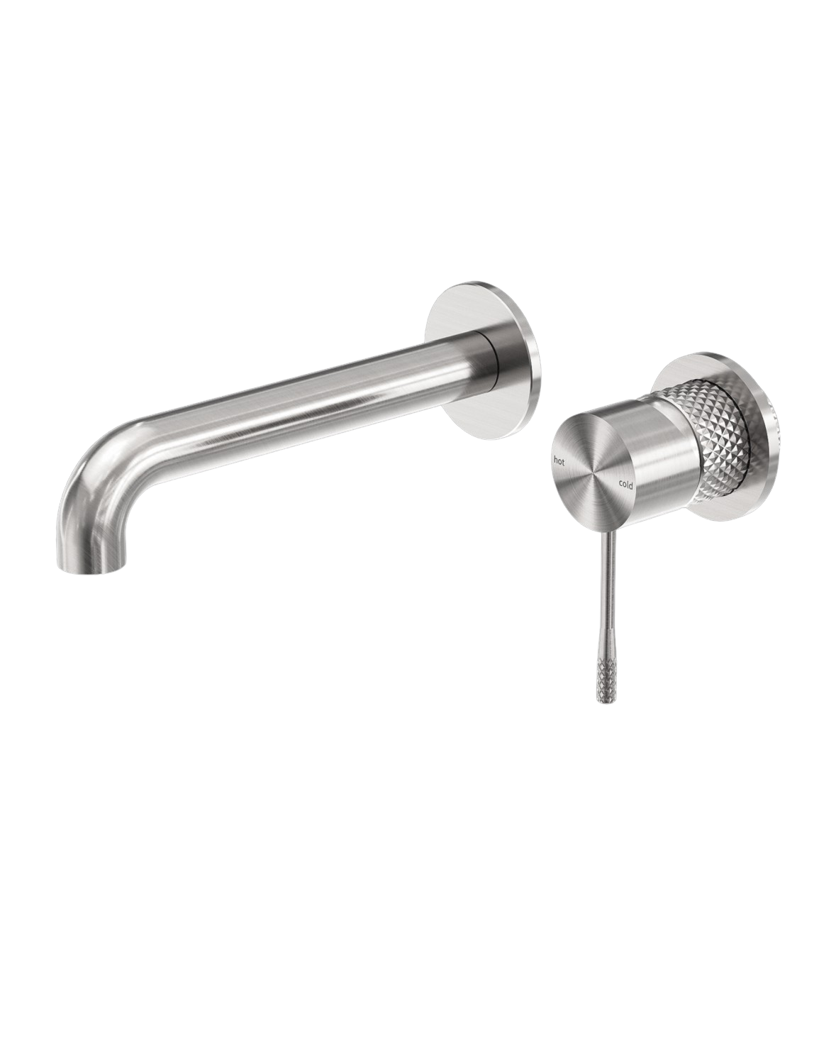 Owen &amp; Finch Brass 2-Hole Wall-Mounted Mixer with Diamond Knurling – Brushed Nickel (OF251907bBN)