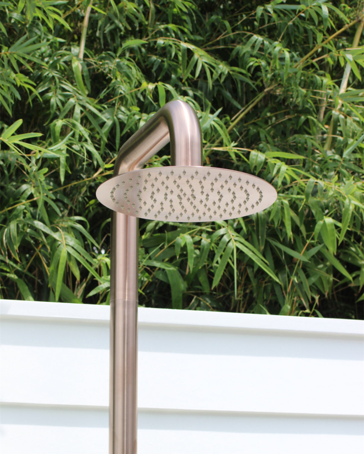 Owen &amp; Finch Luxury Outdoor Shower – 316L Stainless Steel – Brushed Nickel – Rain Shower Ø300 mm + Rod Hand Shower (OF162205aBN) 
