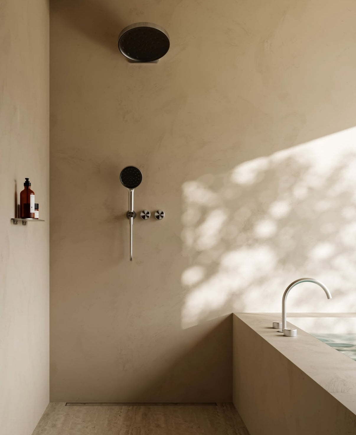 Owen & Finch Regendouchekop Met Wandbevestiging Brushed Nickel 300mm (OF24D002BN)