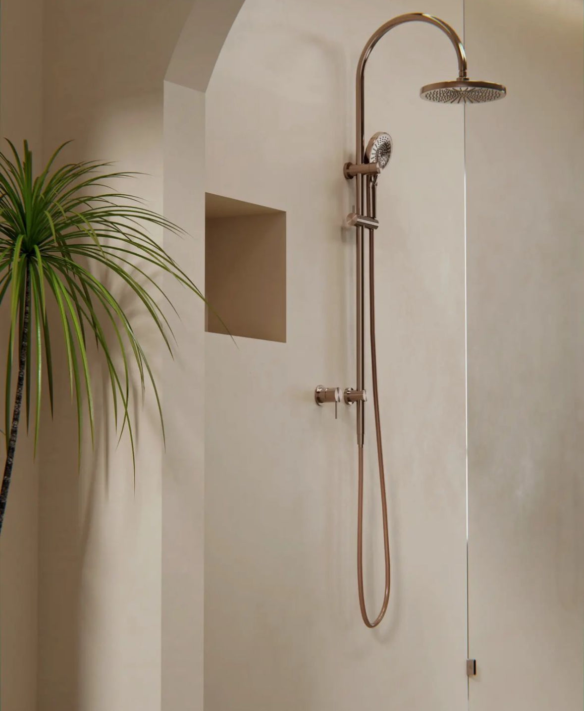 Owen & Finch Messing Inbouw Doucheset – Geborsteld Nikkel | Regendouche & Mengkraan (OF251905eBN)
