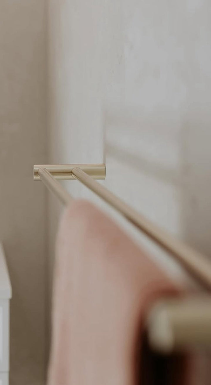 Owen &amp; Finch 316L Stainless Steel Towel Rack Double Brushed Champagne Gold PVD