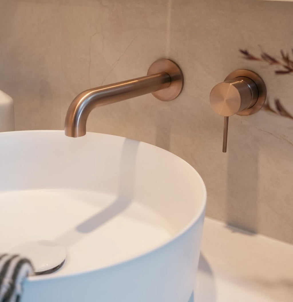 Owen &amp; Finch 2-Hole Wall-Mounted Mixer Brushed Satin Bronze PVD (OF221910cBZ)