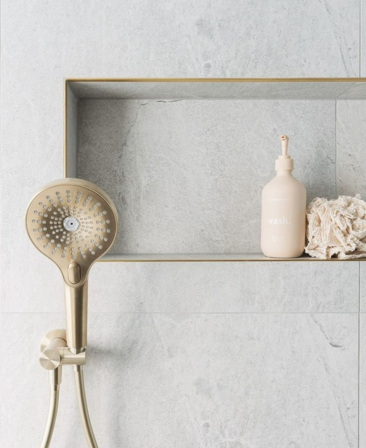 Owen &amp; Finch Brass Hand Shower – Brushed Champagne Gold PVD | 3 settings &amp; luxurious diamond knurling (OF251905cBG)