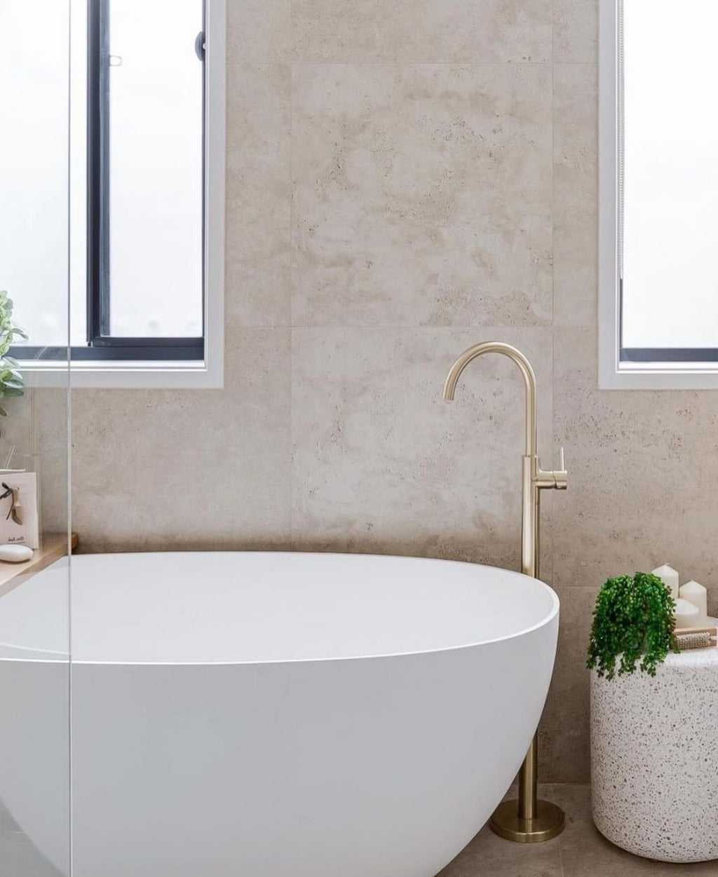 Owen & Finch Messing Vrijstaande Badmengkraan Geborsteld Champagne Goud PVD – Luxe Design Badmengkraan (OF210903a01BG)