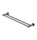 Handdoekrek Dubbel Geborsteld Gun Metal PVD | Wand handdoekrek badkameraccessoire design | Owen & Finch