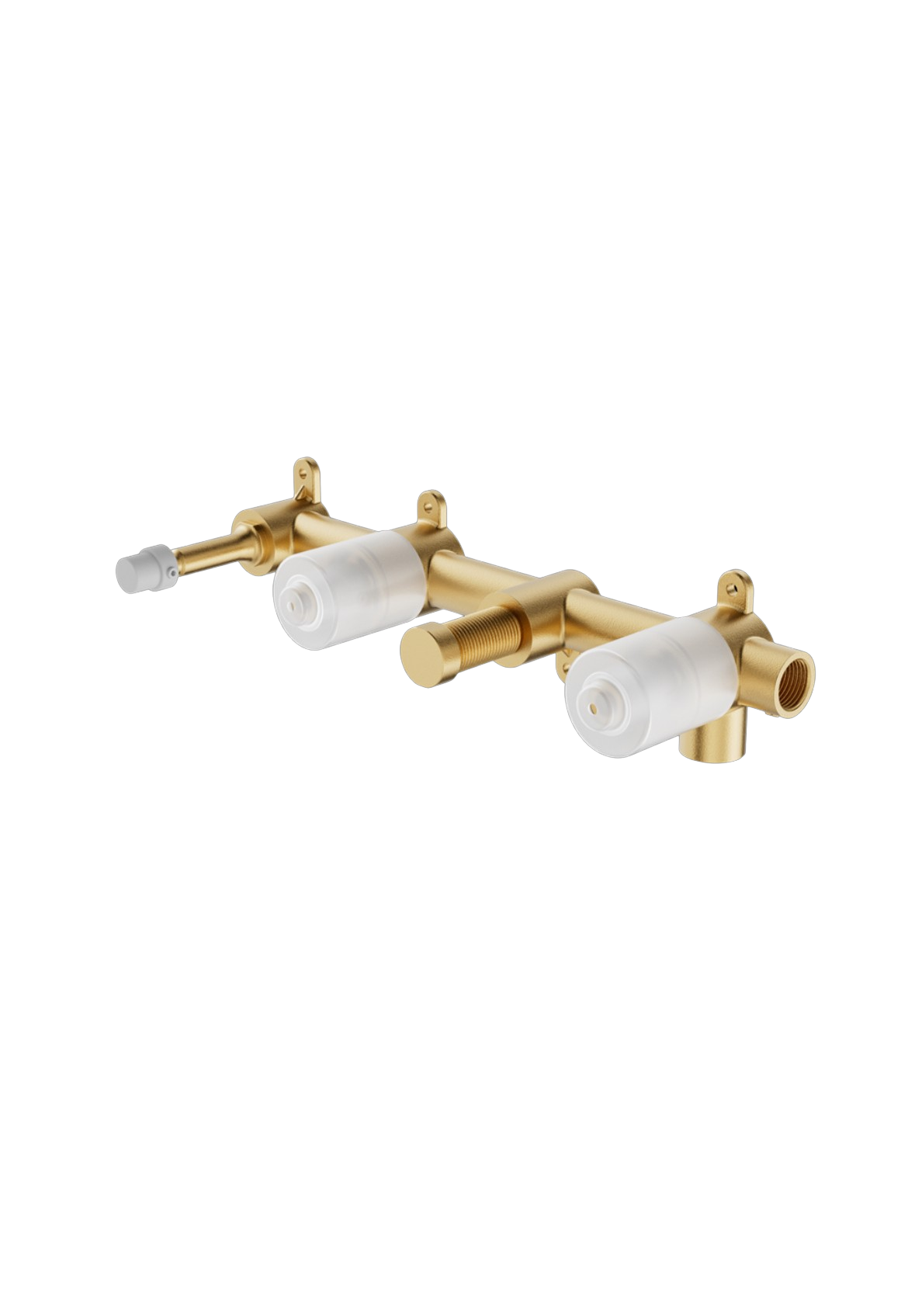 Owen &amp; Finch Brass Bath Tap – Brushed Nickel – Progressive Mixer Taps with Diamond Knurling, Bar Hand Shower &amp; 250mm Spout (OF252003b250BN)