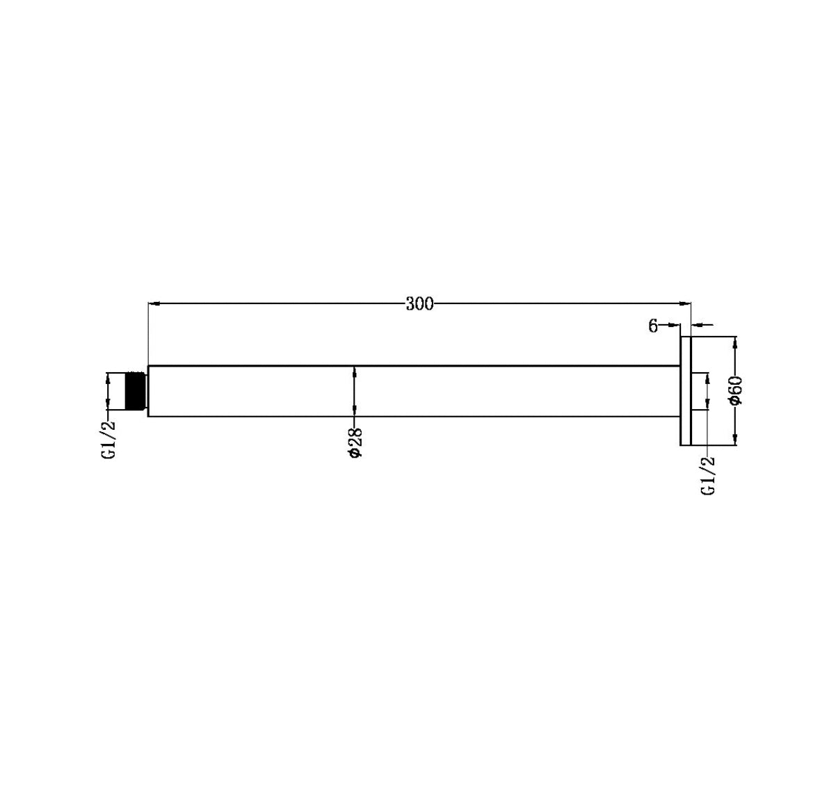 Owen & Finch Zen Outdoor Plafondarm Brushed Graphite 300mm PVD