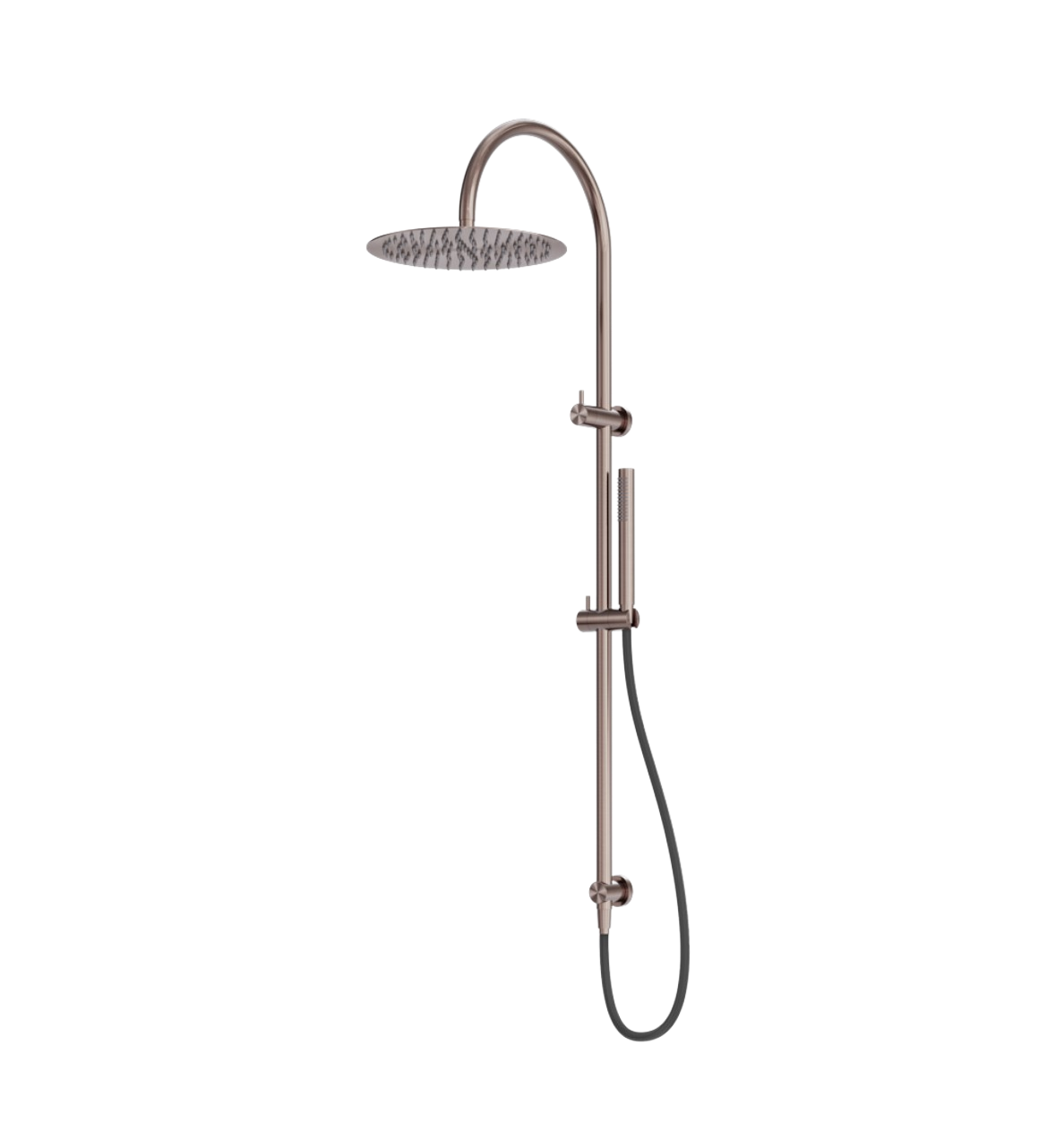 Owen &amp; Finch Luxury Outdoor Rain Shower with Handheld Shower Head – 316L Stainless Steel Brushed Satin Bronze PVD (OF162205c01BZ) 