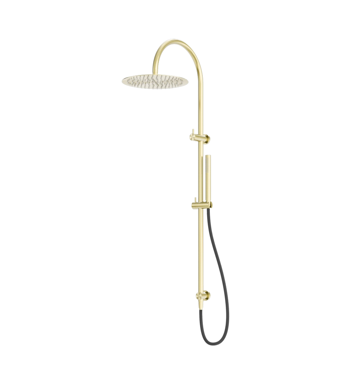 Owen &amp; Finch Luxury Outdoor Rain Shower with Handheld Shower Head – 316L Stainless Steel Brushed Champagne Gold PVD (OF162205c01BG) 