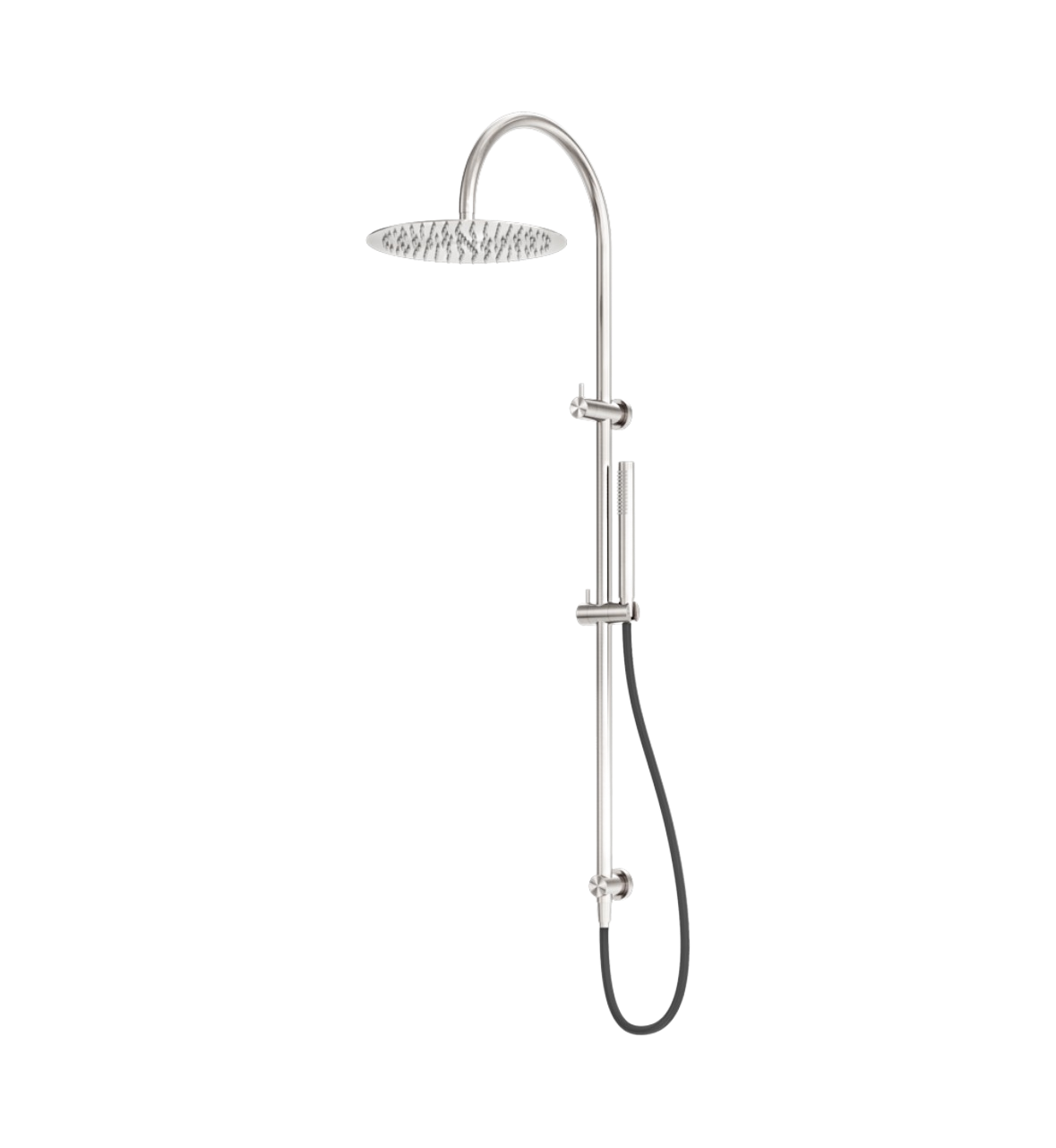 Owen &amp; Finch Luxury Outdoor Rain Shower with Handheld Shower Head – 316L Stainless Steel Brushed Nickel (OF162205c01BN) 