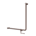 Wandleuning 90° 32 mm Met Toiletrolhouder 750x750 mm Geborsteld Satijn Brons PVD | Owen & Finch Care (OFCR3290bhBZ)